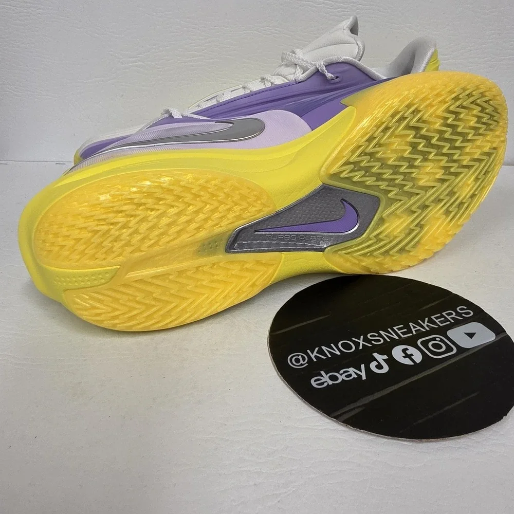Nike Air Zoom G.T. Cut 3 Turbo Lakers Yellow Purple HV9918-500 Men's Size 10